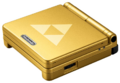 The Zelda-themed Game Boy Advance SP exterior