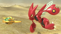 The Beetle advancing towards Scizor from Super Smash Bros. Ultimate