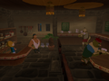 Sailors gathering at the Cafe Bar during the evening from The Wind Waker