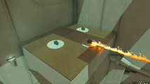 The Flame Emitters found on a raised platform