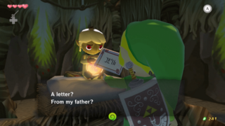 TWWHD Link Delivering Father's Letter.png