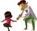 Pamela and her Father playing, from the ending of Majora's Mask 3D