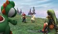 Mario and Pit versus Link and Yoshi