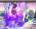 Ganondorf using the Flame Choke move in Super Smash Bros. Brawl