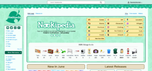 Nookipedia's current layout