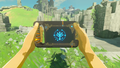 Link using the Sheikah Slate from Breath of the Wild