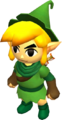 Link wearing the Kokiri Clothes from Tri Force Heroes
