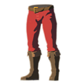Hylian Trousers with Red Dye from Breath of the Wild