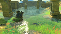 The pond north of the Great Plateau Tower from Breath of the Wild