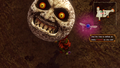 Skull Kid kicking a miniature Moon from Hyrule Warriors