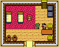 Tarin inside his house from Link's Awakening DX