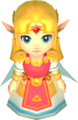 Princess Zelda's low-detail model, as seen in-game