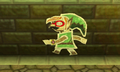 Link wearing the Hint Glasses while Wall Merged