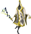 A Thunder Wizzrobe wielding a Thunderstorm Rod