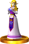 SSBfN3DS Adult Zelda (Ocarina of Time) Trophy Model.png