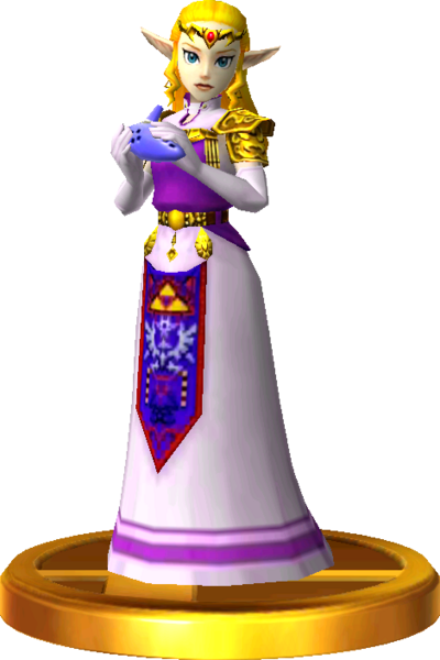 File:SSBfN3DS Adult Zelda (Ocarina of Time) Trophy Model.png