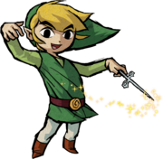 Artwork of Link conducting with the Wind Waker