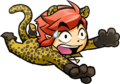 Red Link wearing the Cheetah Costume