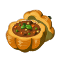 Unused icon for a Meat-Stuffed Pumpkin from Hyrule Warriors: Age of Calamity