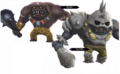Artwork of a Big Blin and a Stone Blin from Hyrule Warriors Legends