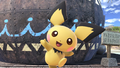 Closeup of Pichu in the Great Bay Stage