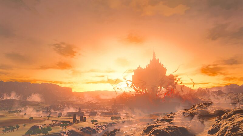 File:TotK Hyrule Castle Hovering E3 2021 Promotional Screenshot.jpg