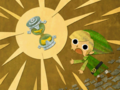 Link shown with the Hourglass during the game's ending.
