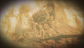 The Divine Beast Vah Naboris being excavated from Breath of the Wild