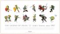 An official poster from Nintendo depicting Link's many different depictions throughout history.