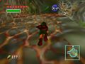 Link climbing vines in Ocarina of Time