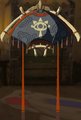 The Paraglider with the Sheikah Fabric equipped from Tears of the Kingdom