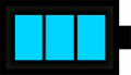 The blue Energy Cell icon on the On-Screen Display