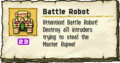 The Battle Robot along with its description
