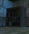 A bookshelf in Dampé's home from Majora's Mask