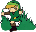 Link in the grass from the 1994 Japanese NES port