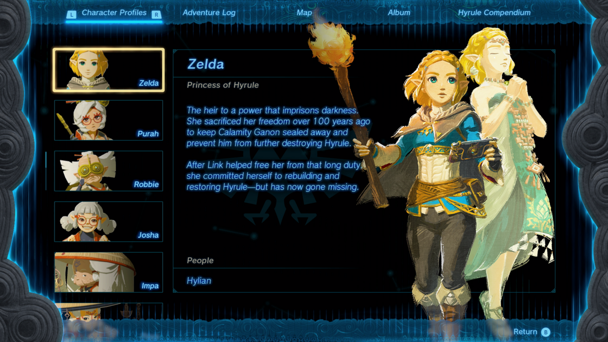 The Legend of Zelda: Tears of the Kingdom - Character Profiles