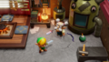 Link trying out new Weapons with Lueburry