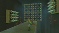 Link running from a wall of spikes in the Rohta Chigah Shrine
