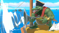 Closeup of King K. Rool in the Pirate Ship Stage