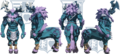 Turnaround of a Blue-Maned Lynel from Tears of the Kingdom