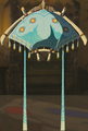 The Paraglider with Koltin's Fabric equipped from Tears of the Kingdom