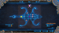 The Sheikah Slate's Map of Divine Beast Vah Rudania, as seen from the top from Breath of the Wild