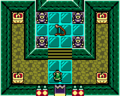 The chamber with the Surf Harp from Link's Awakening DX