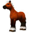 Animated render of Epona as a foal