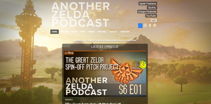 Screenshot of the Another Zelda Podcast homepage