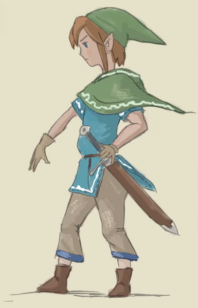 Early version of Link in blue