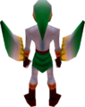 Zora Link with his fins extended from Majora's Mask