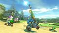 Link holding the Master Sword in Mario Kart 8