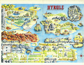 Hyrule Map artwork from The Legend of Zelda