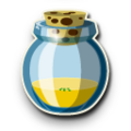 Icon for a half-full Bottle of Elixir Soup from The Wind Waker HD
